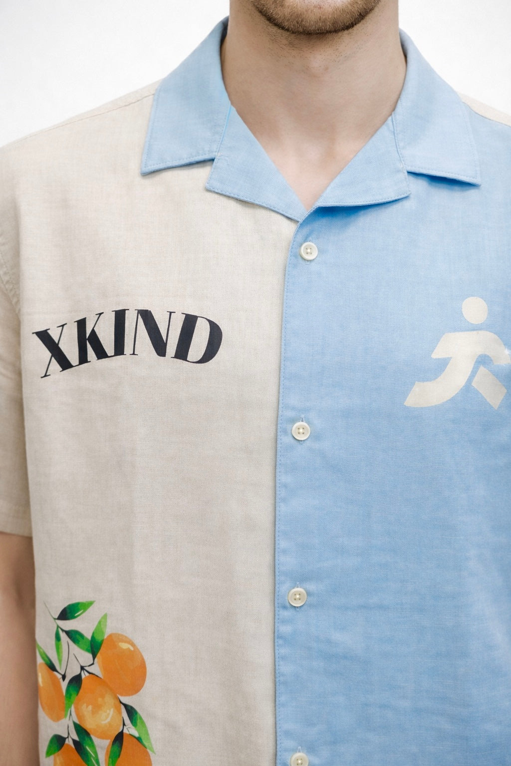 LINEN BLEND  PRINTED SHIRT