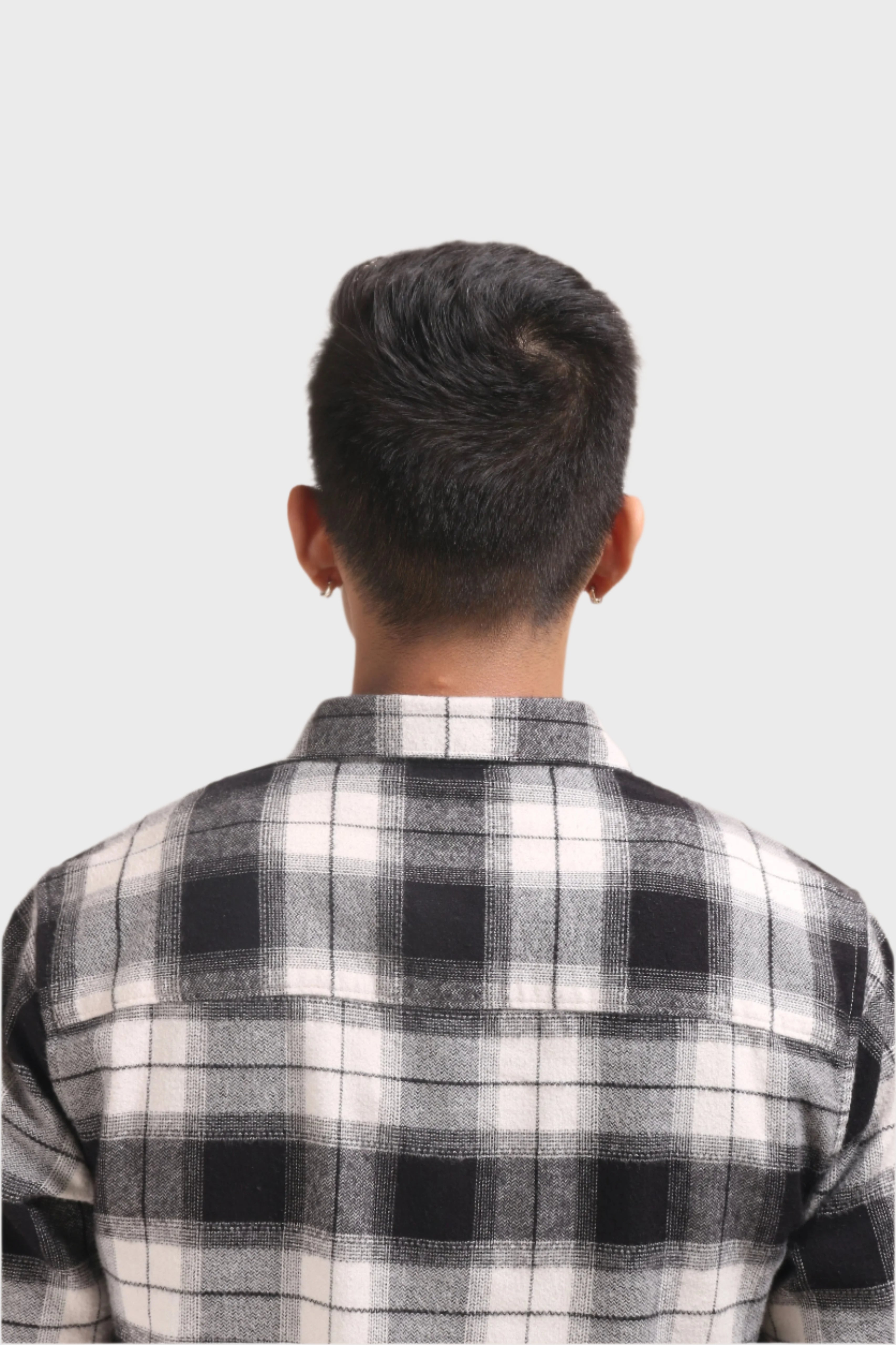 XKIND BLACK FLANNEL CHECKS REGULAR FIT SHIRT XKIND BLACK FLANNEL CHECKS REGULAR FIT SHIRT
