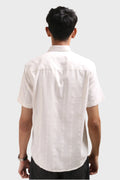 XKIND OFF WHITE SELF STRIPES REGULAR FIT SHIRT - XKIND