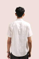 XKIND OFF WHITE SELF STRIPES REGULAR FIT SHIRT - XKIND