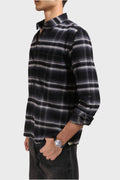 XKIND BLACK FINE CORDUROY CHECKS REGULAR FIT SHIRT - XKIND