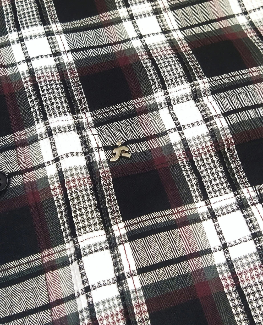XKIND'S BLACK CHECKS REGULAR FIT CASUAL SHIRT