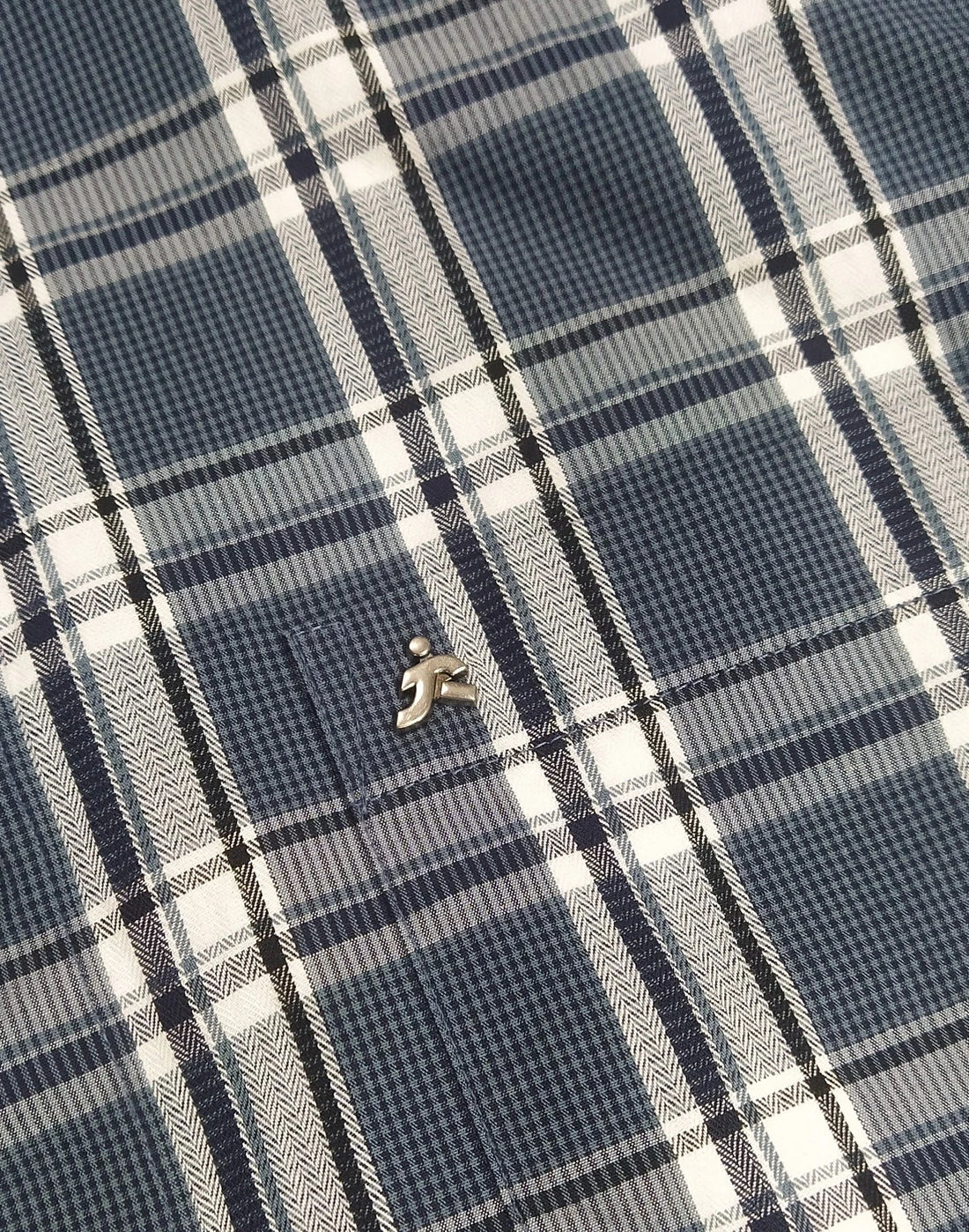 XKIND'S NAVY CHECKS SHIRT REGULAR FIT