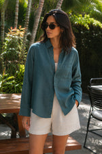 100% Pure Linen (60's Lea} Olive Shirt - Xkind