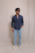 INDIGO STRIPES REGULAR FIT SHIRT - XKIND