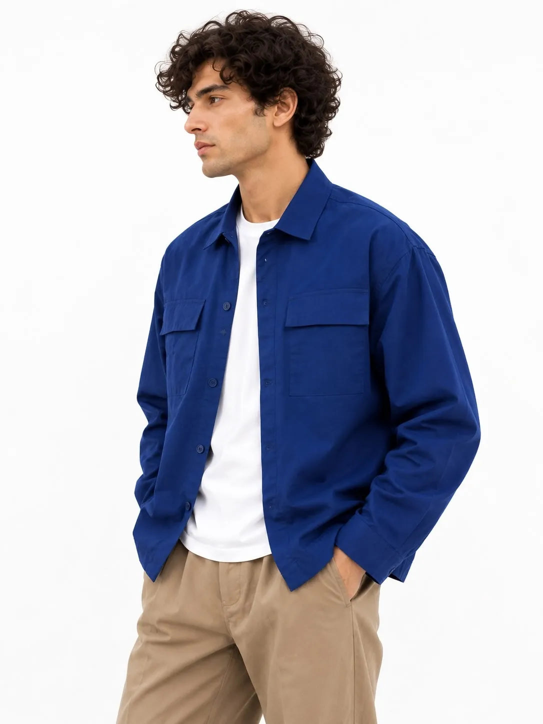 Navy Lightweight Utility Shirt for Men - Xkind