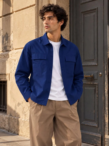 Navy Lightweight Utility Shirt for Men - Xkind