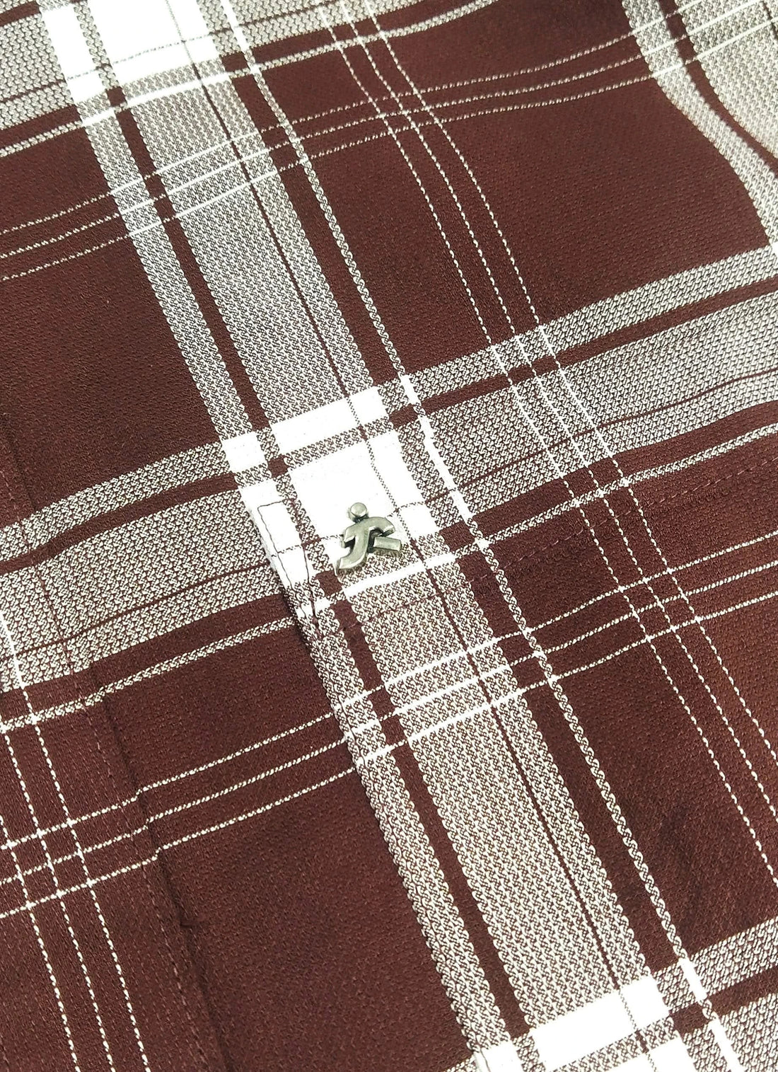 XKIND'S BROWN CHECKS REGULAR FIT SHIRT